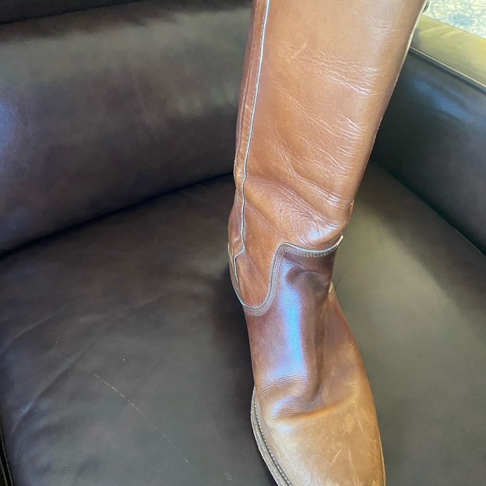 Men’s Vintage Frye Brown  leather boots size 12 - Picture 4 of 7